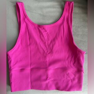NWOT Hot Pink Lululemon Power Pivot Ribbed Tank Top